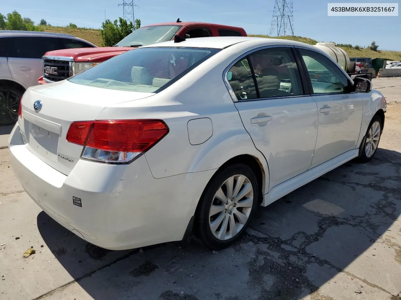 2011 Subaru Legacy 2.5I Limited VIN: 4S3BMBK6XB3251667 Lot: 58686984