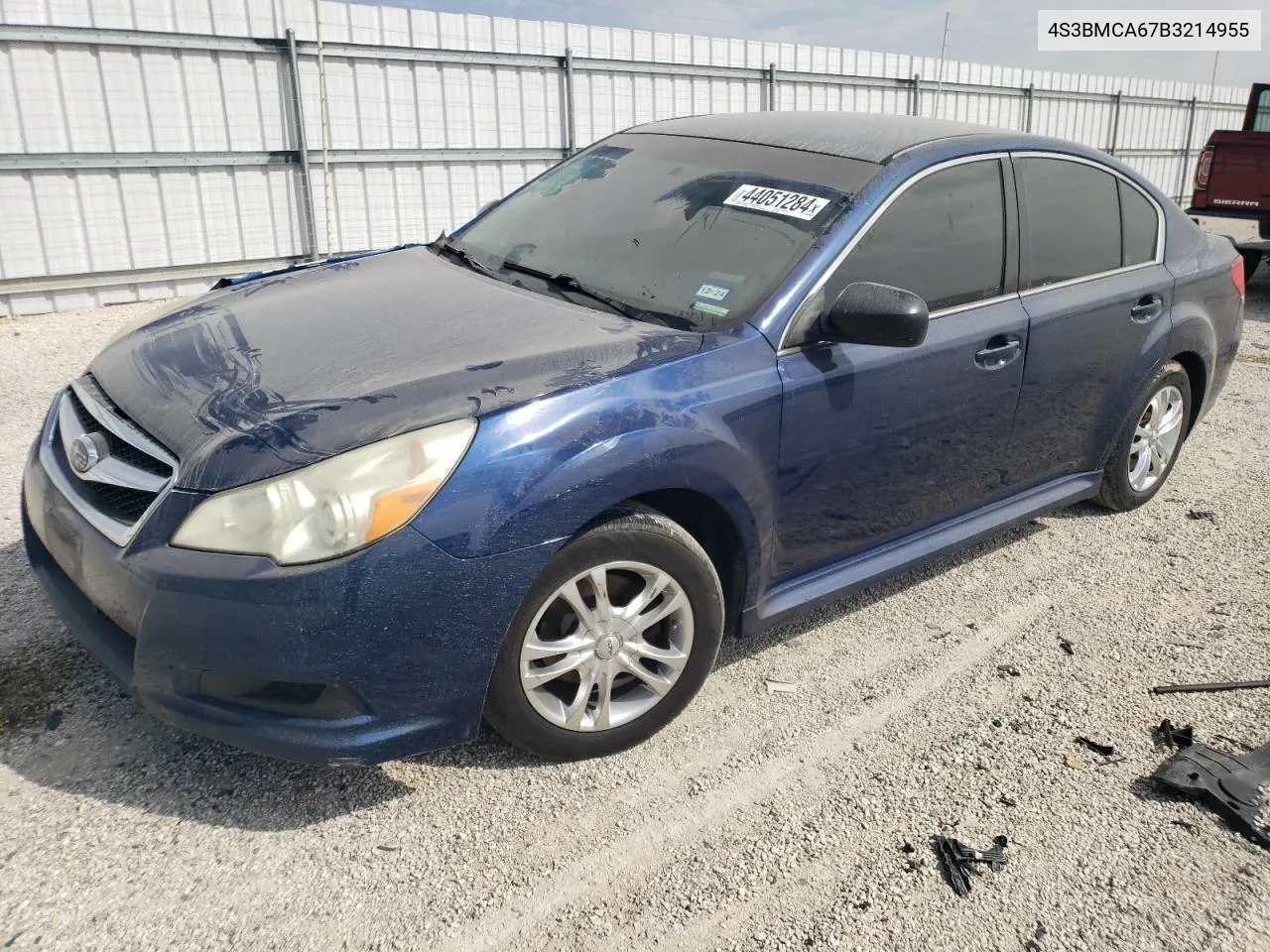 2011 Subaru Legacy 2.5I VIN: 4S3BMCA67B3214955 Lot: 59544884