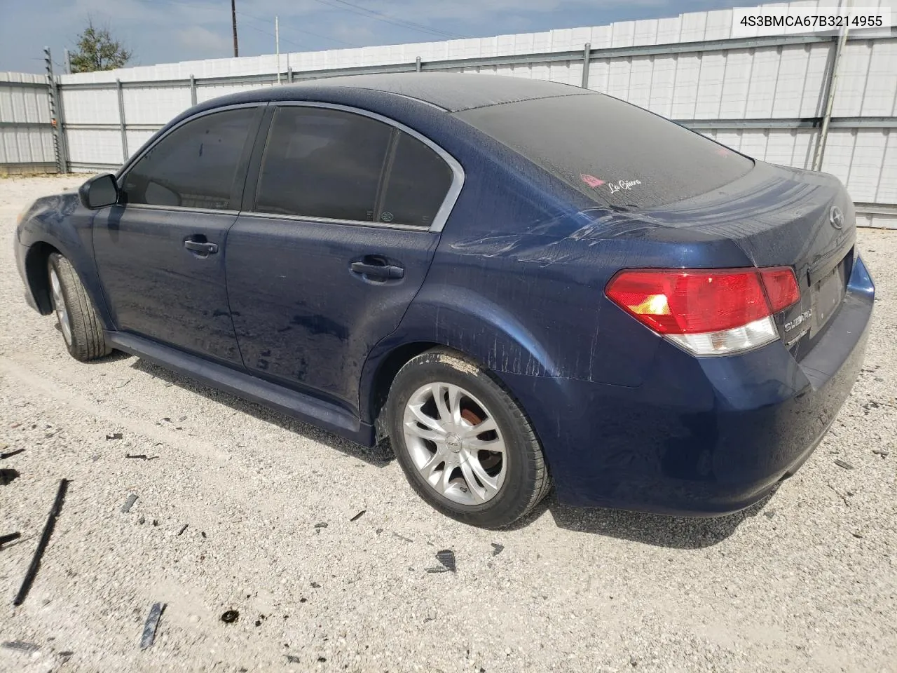 2011 Subaru Legacy 2.5I VIN: 4S3BMCA67B3214955 Lot: 59544884