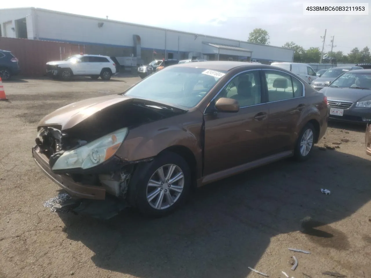 2011 Subaru Legacy 2.5I Premium VIN: 4S3BMBC60B3211953 Lot: 62491604