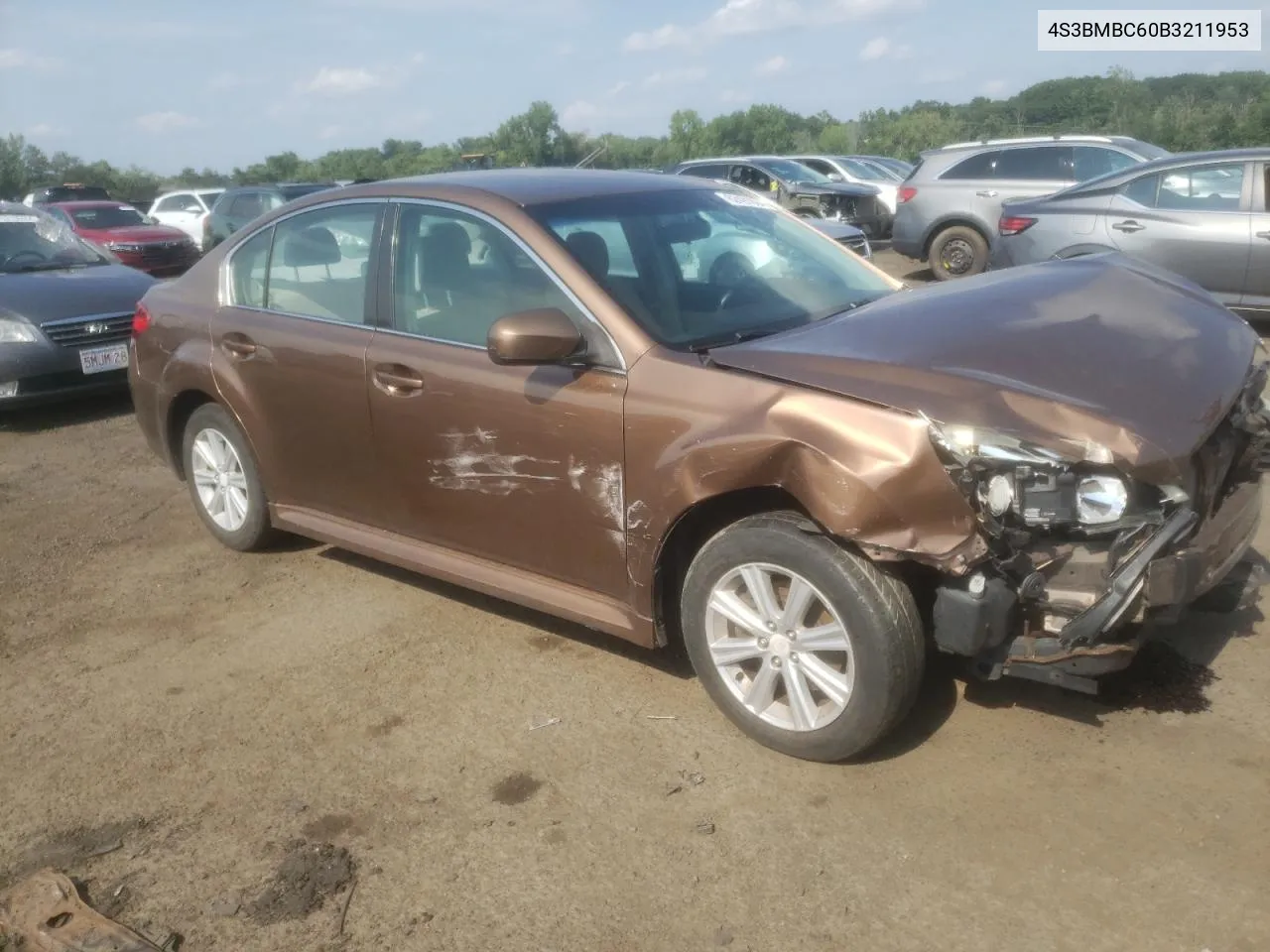 2011 Subaru Legacy 2.5I Premium VIN: 4S3BMBC60B3211953 Lot: 62491604