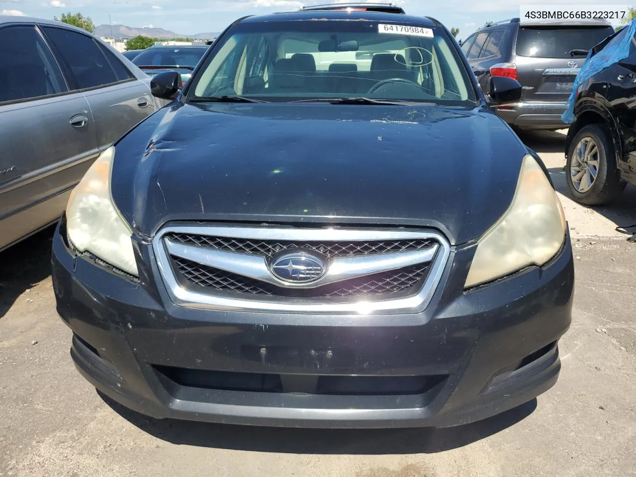 2011 Subaru Legacy 2.5I Premium VIN: 4S3BMBC66B3223217 Lot: 64170984