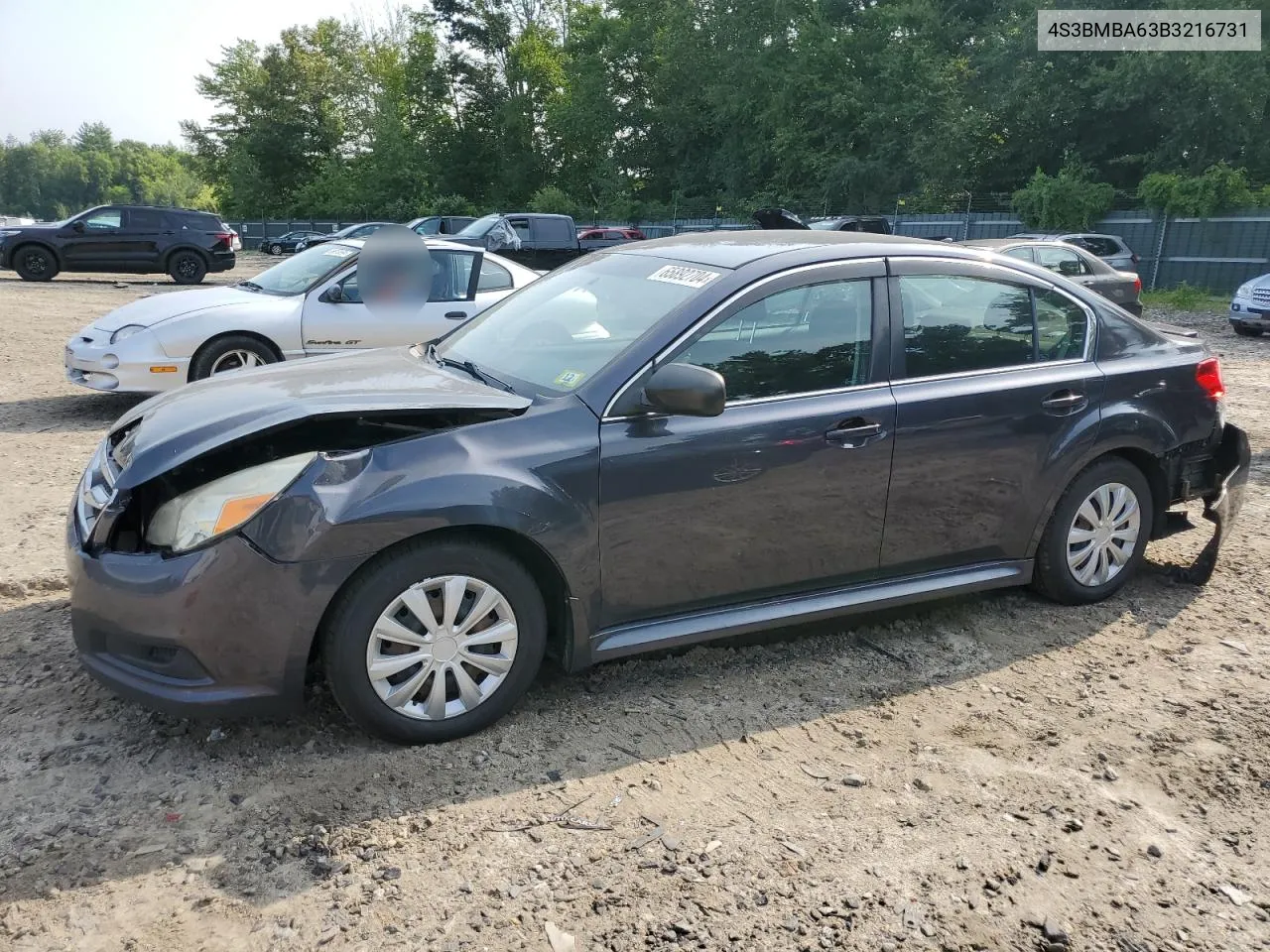 2011 Subaru Legacy 2.5I VIN: 4S3BMBA63B3216731 Lot: 65892704