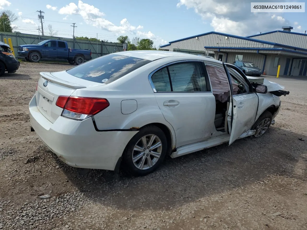 2011 Subaru Legacy 2.5I Premium VIN: 4S3BMAC61B1249861 Lot: 68478244