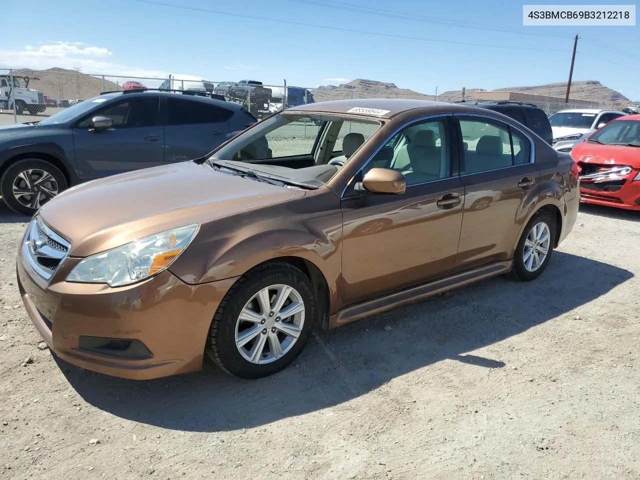 2011 Subaru Legacy 2.5I Premium VIN: 4S3BMCB69B3212218 Lot: 68559644