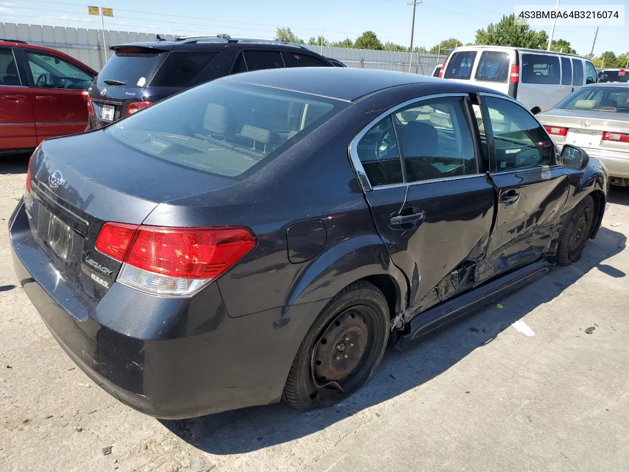 2011 Subaru Legacy 2.5I VIN: 4S3BMBA64B3216074 Lot: 69213124