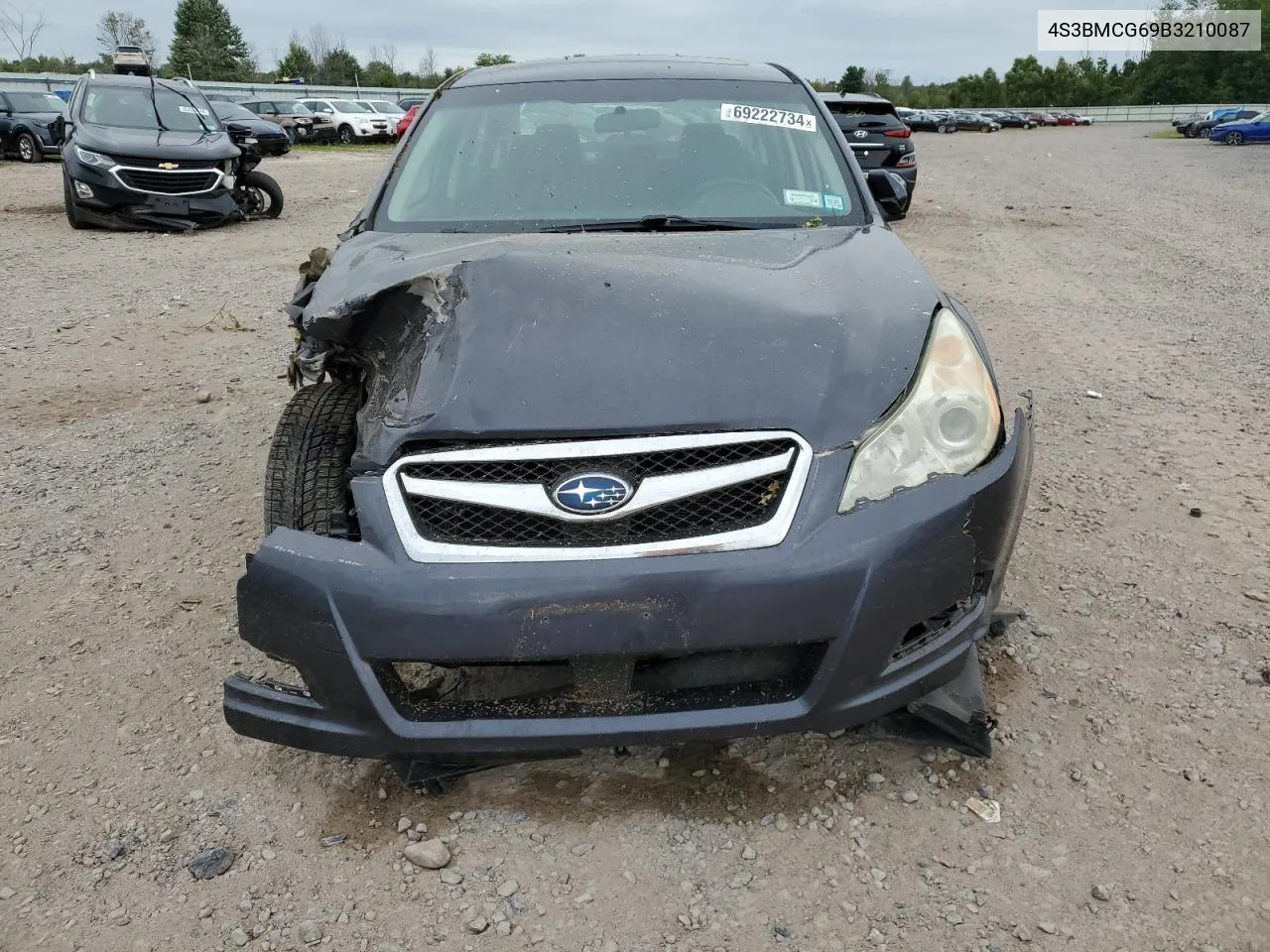 2011 Subaru Legacy 2.5I Premium VIN: 4S3BMCG69B3210087 Lot: 69222734