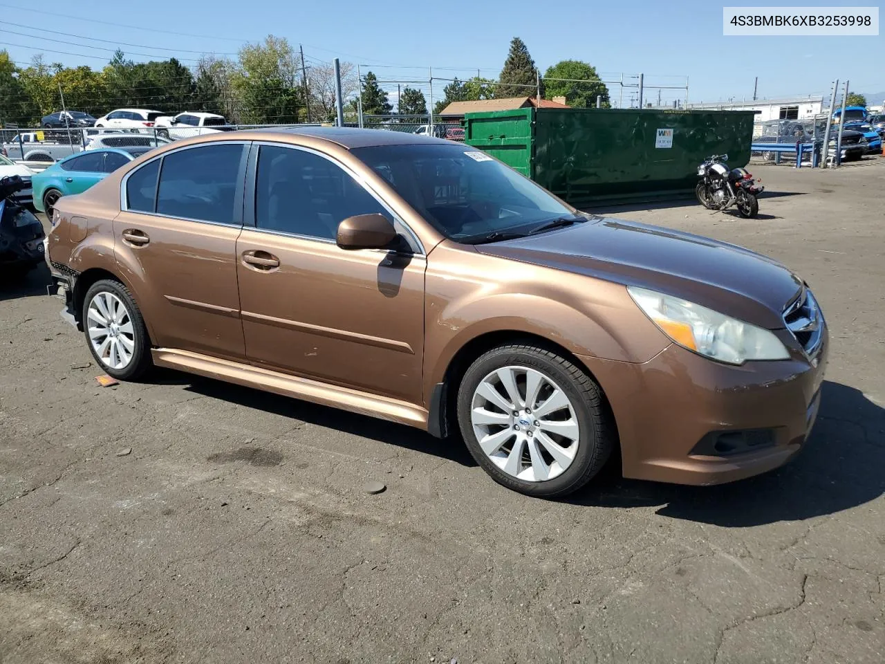 2011 Subaru Legacy 2.5I Limited VIN: 4S3BMBK6XB3253998 Lot: 69621304