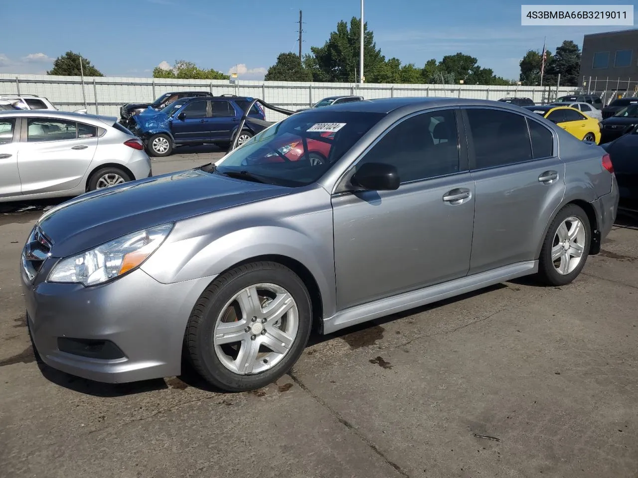 2011 Subaru Legacy 2.5I VIN: 4S3BMBA66B3219011 Lot: 70081024