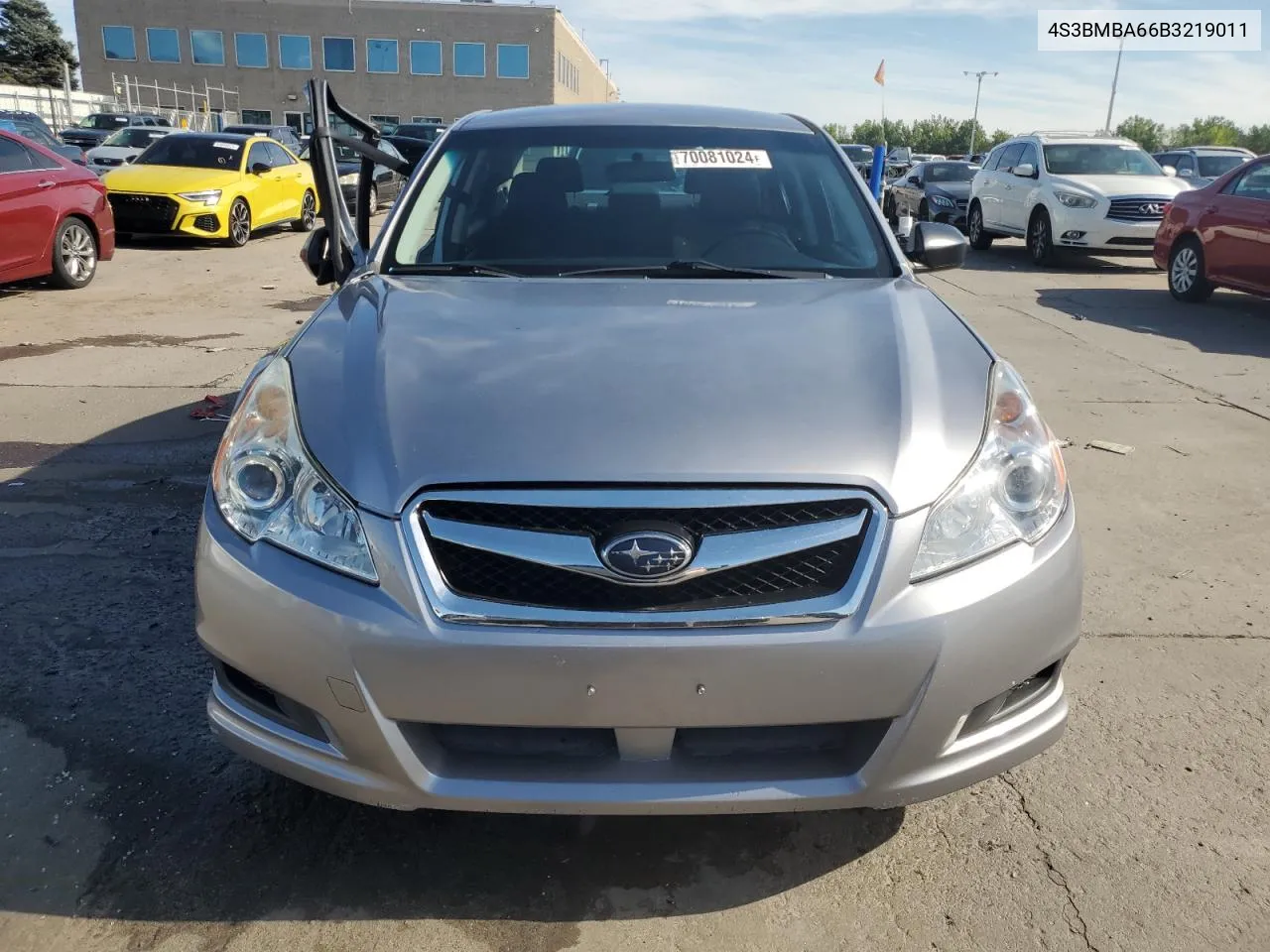 2011 Subaru Legacy 2.5I VIN: 4S3BMBA66B3219011 Lot: 70081024