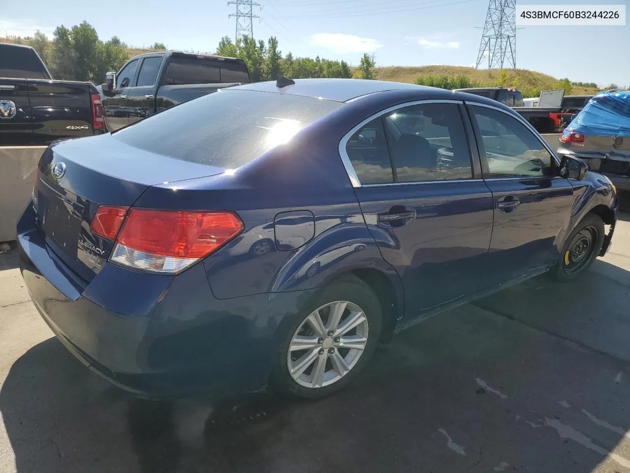 2011 Subaru Legacy 2.5I Premium VIN: 4S3BMCF60B3244226 Lot: 70473274