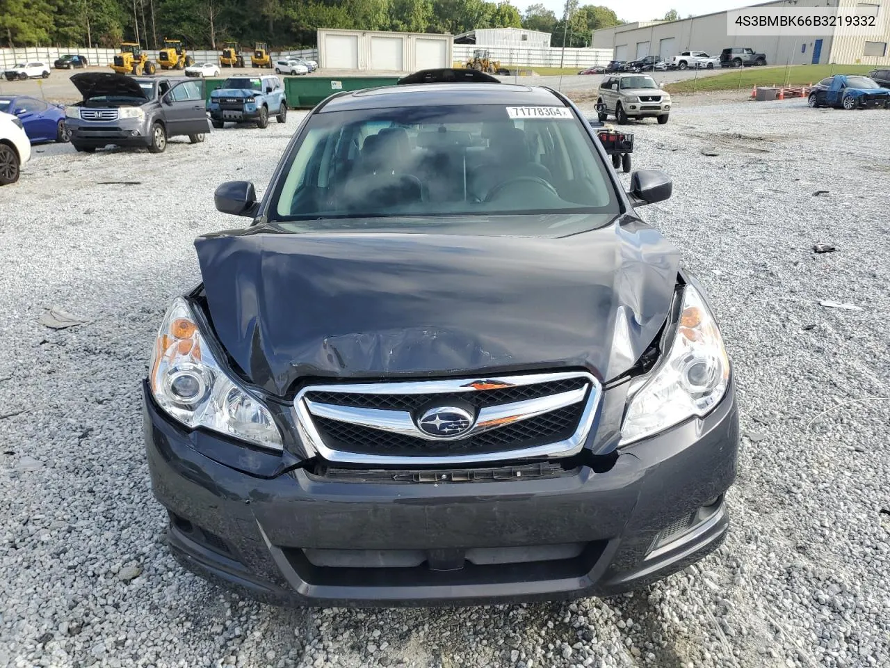 2011 Subaru Legacy 2.5I Limited VIN: 4S3BMBK66B3219332 Lot: 71778364