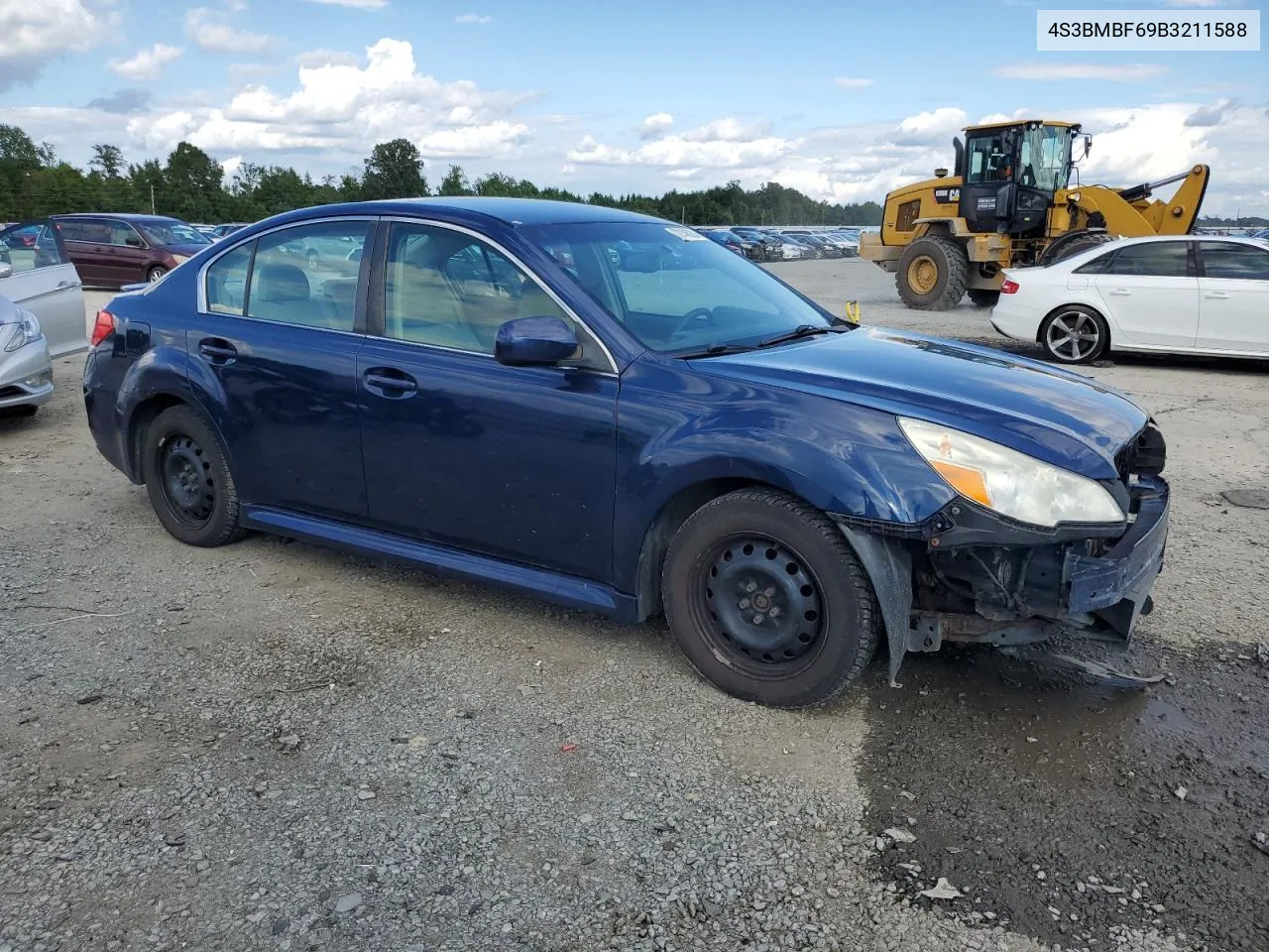 2011 Subaru Legacy 2.5I Premium VIN: 4S3BMBF69B3211588 Lot: 72146224