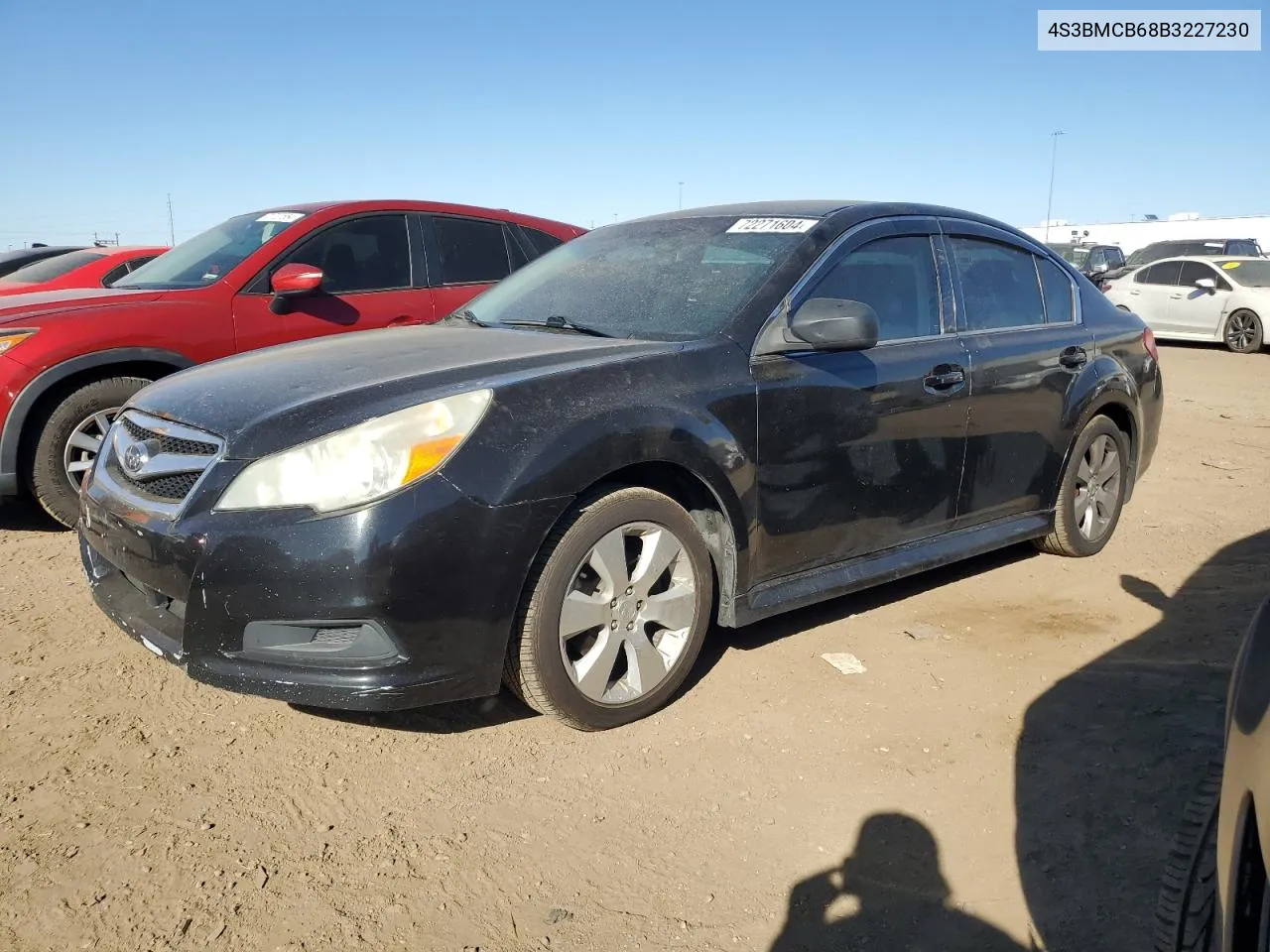 2011 Subaru Legacy 2.5I Premium VIN: 4S3BMCB68B3227230 Lot: 72271604