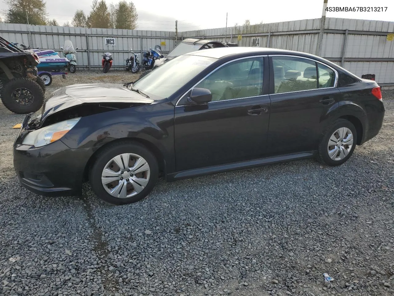 2011 Subaru Legacy 2.5I VIN: 4S3BMBA67B3213217 Lot: 72283554