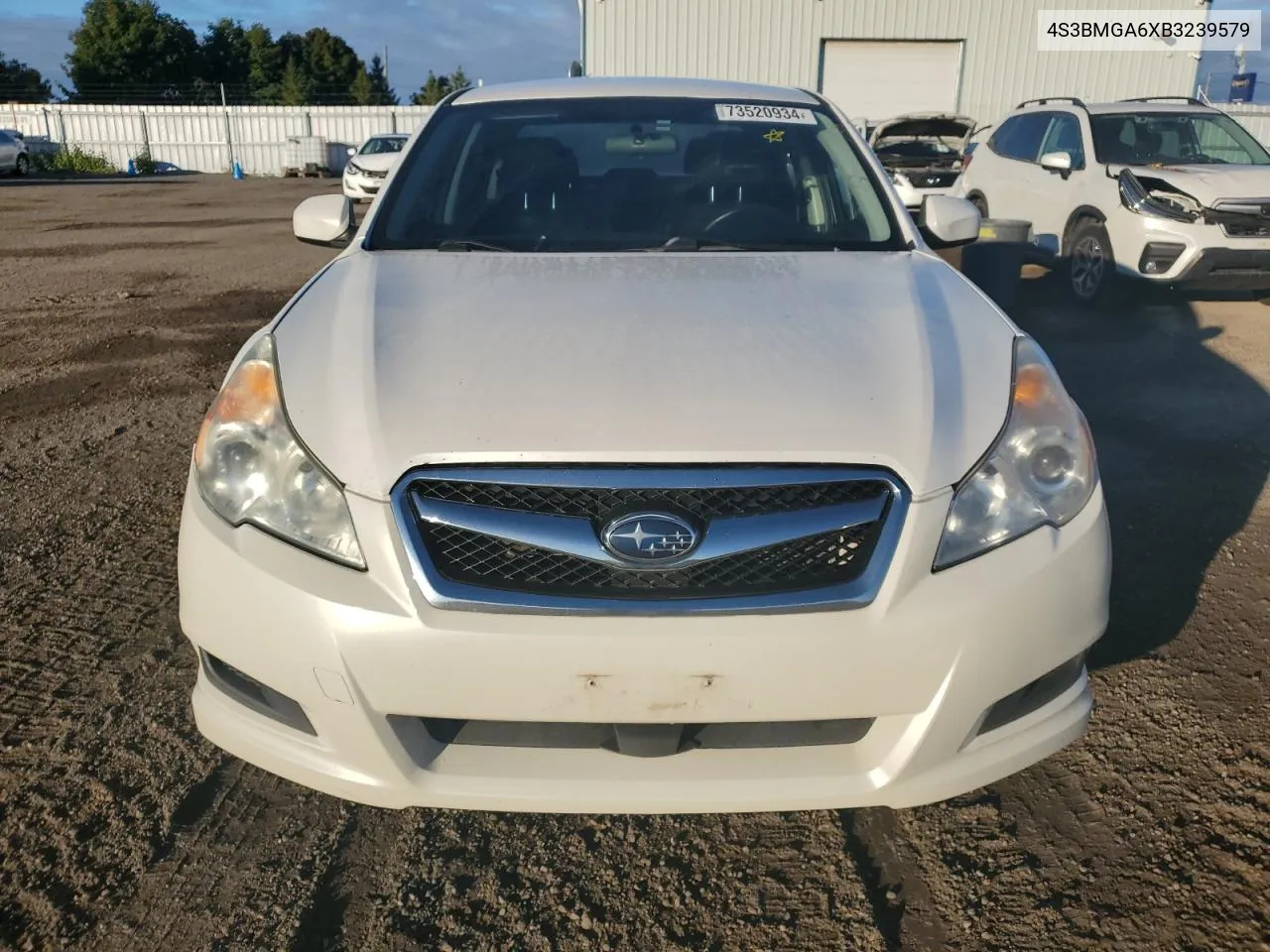 2011 Subaru Legacy 2.5I VIN: 4S3BMGA6XB3239579 Lot: 73520934