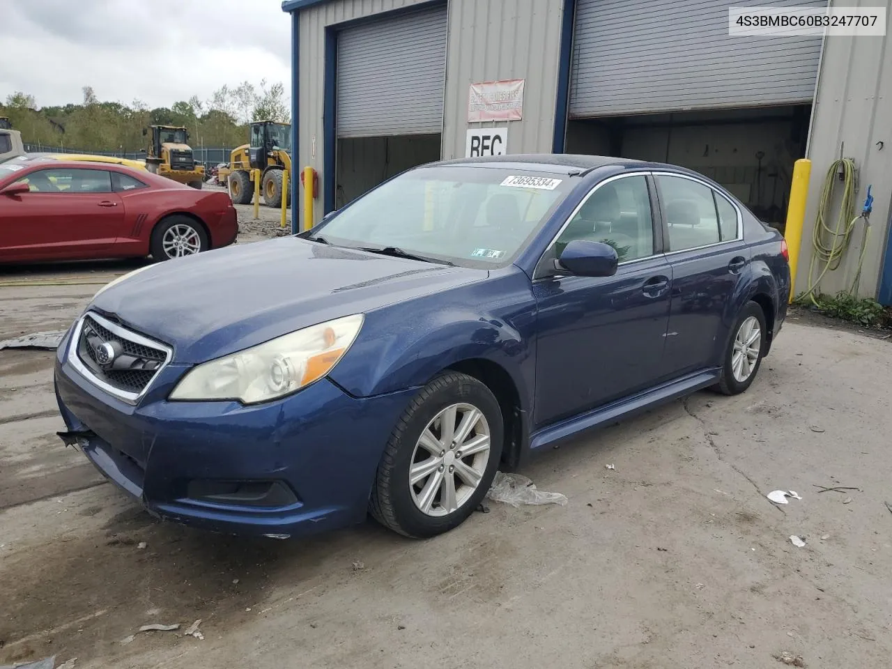 2011 Subaru Legacy 2.5I Premium VIN: 4S3BMBC60B3247707 Lot: 73695334