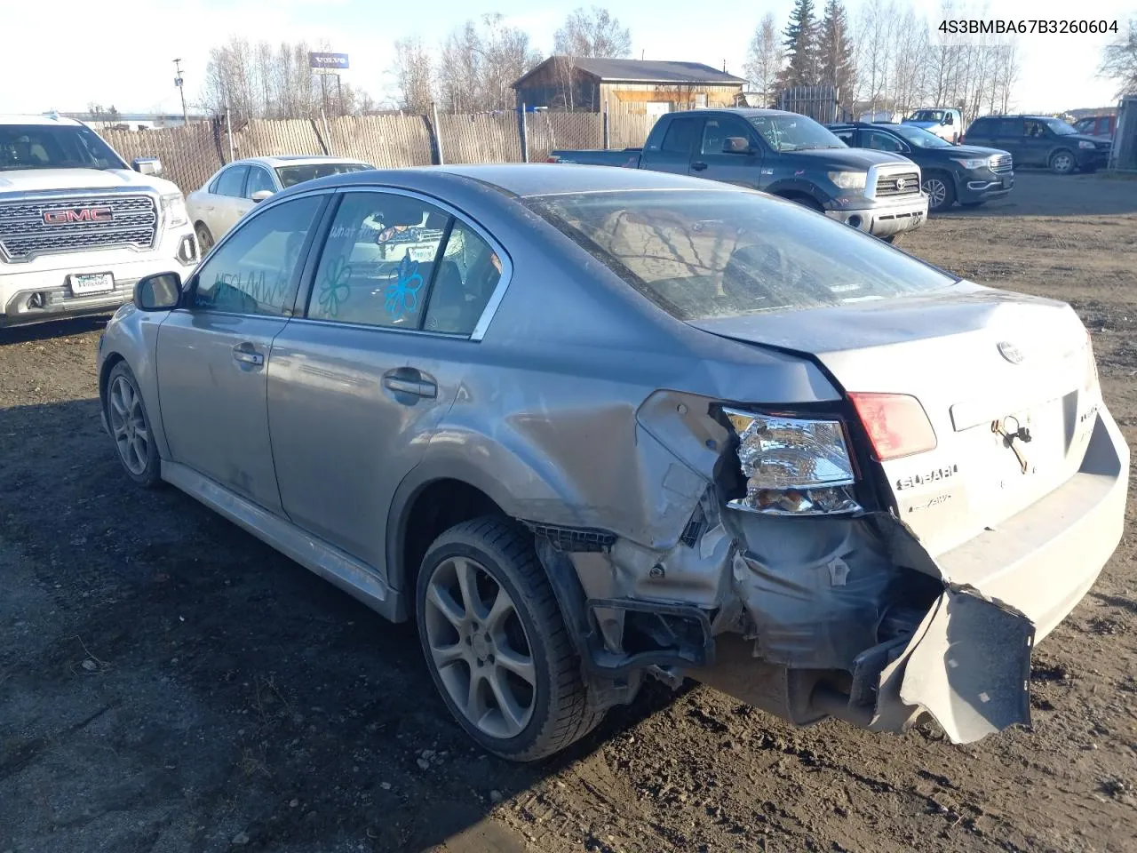 2011 Subaru Legacy 2.5I VIN: 4S3BMBA67B3260604 Lot: 74037474