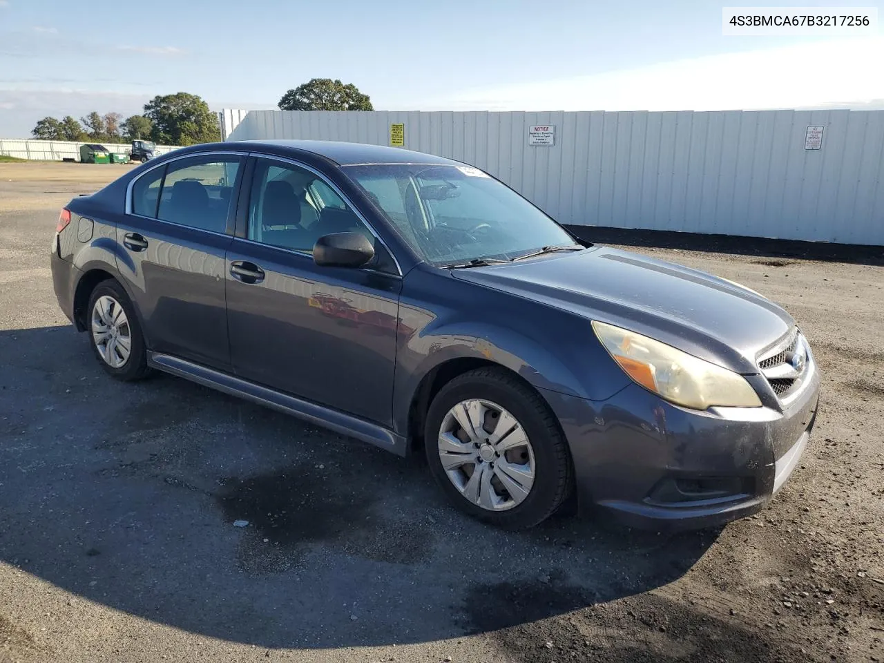 2011 Subaru Legacy 2.5I VIN: 4S3BMCA67B3217256 Lot: 74047014