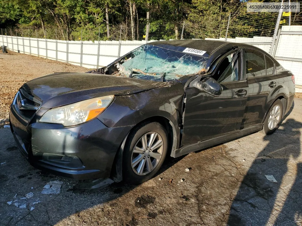 2011 Subaru Legacy 2.5I Premium VIN: 4S3BMBB6XB3225991 Lot: 74184584