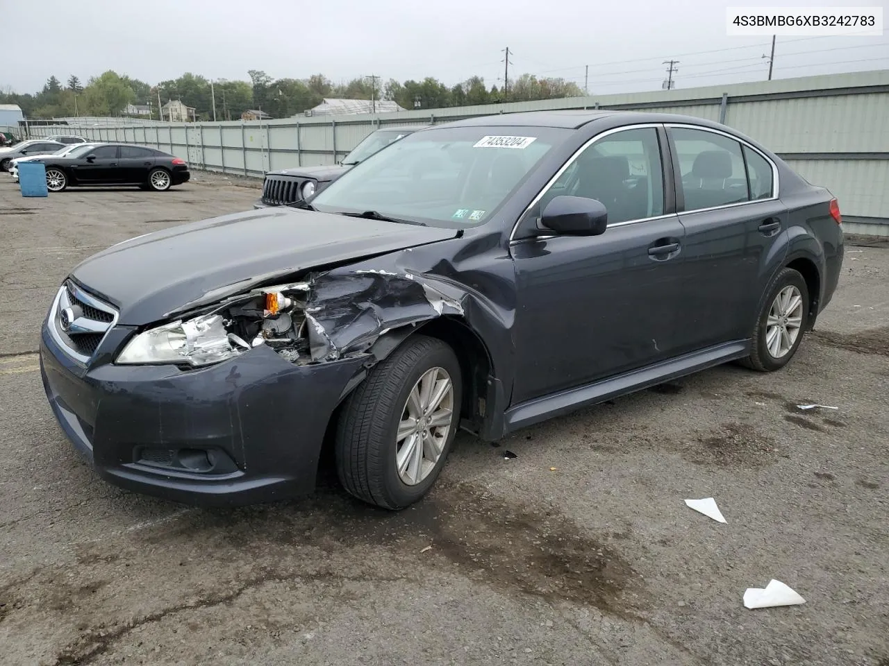 2011 Subaru Legacy 2.5I Premium VIN: 4S3BMBG6XB3242783 Lot: 74353204