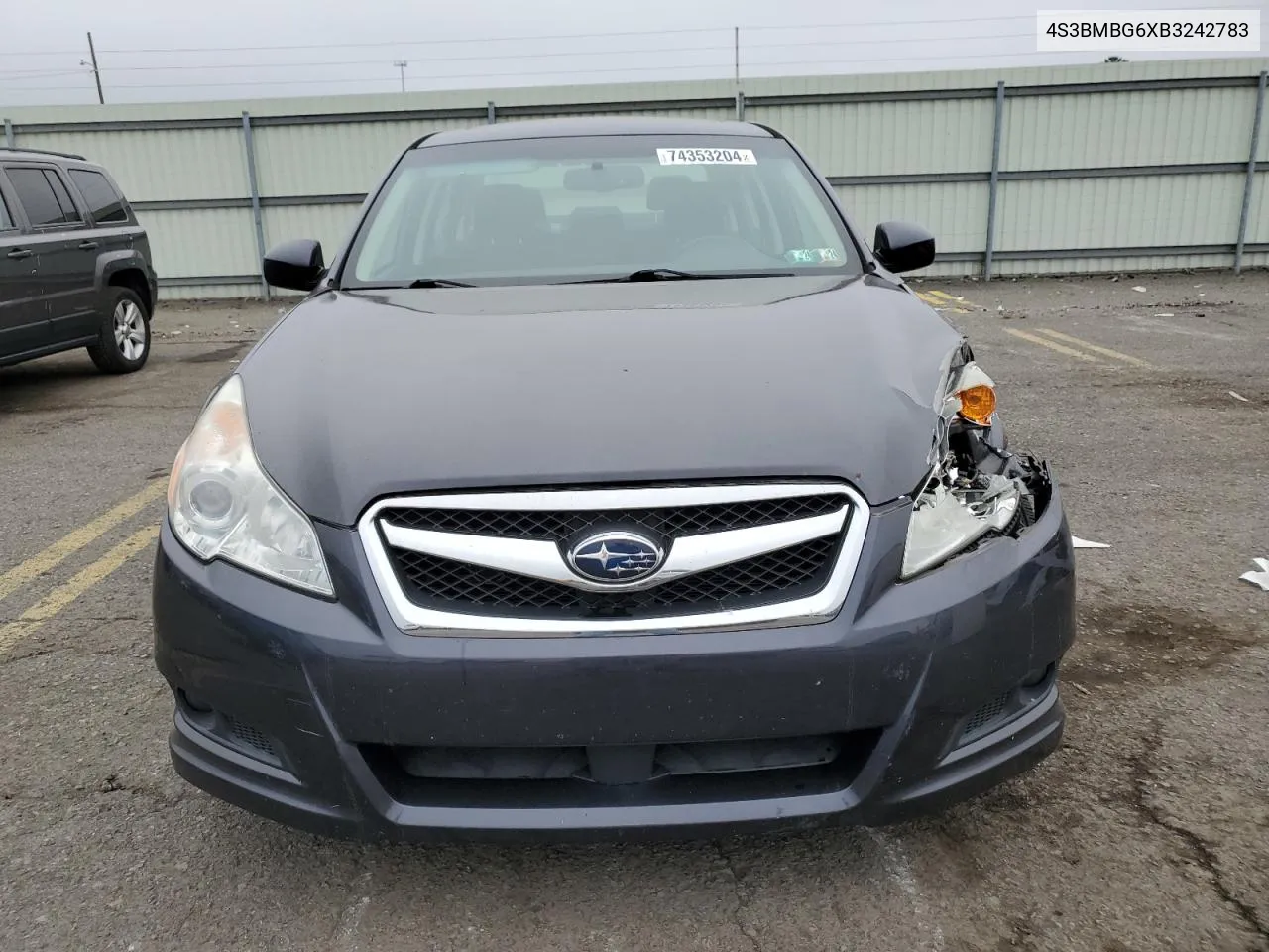 2011 Subaru Legacy 2.5I Premium VIN: 4S3BMBG6XB3242783 Lot: 74353204