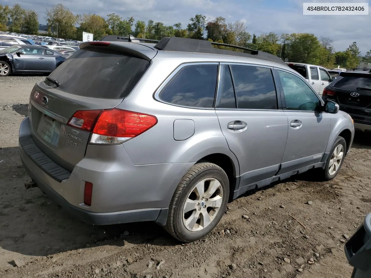 2011 Subaru Outback 3.6R Limited VIN: 4S4BRDLC7B2432406 Lot: 74486904