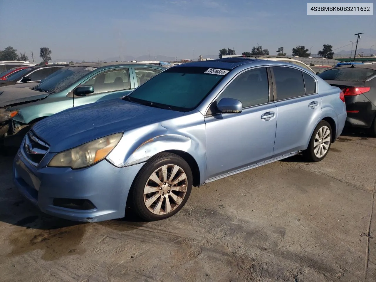 2011 Subaru Legacy 2.5I Limited VIN: 4S3BMBK60B3211632 Lot: 74540844