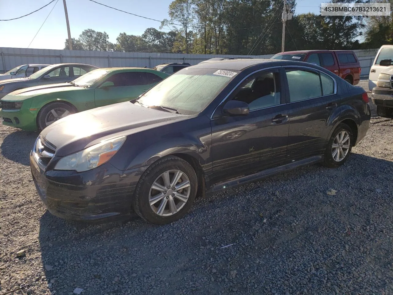 2011 Subaru Legacy 2.5I Premium VIN: 4S3BMBC67B3213621 Lot: 75259024