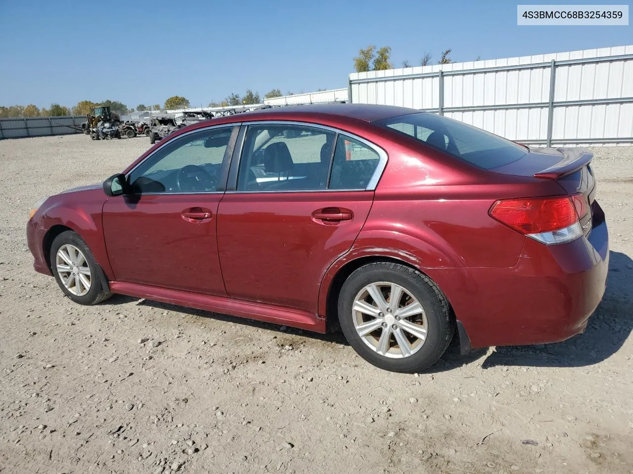 2011 Subaru Legacy 2.5I Premium VIN: 4S3BMCC68B3254359 Lot: 75399564