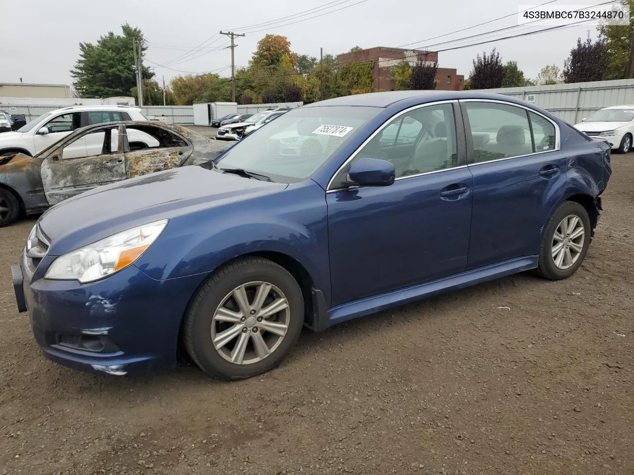 2011 Subaru Legacy 2.5I Premium VIN: 4S3BMBC67B3244870 Lot: 75527874