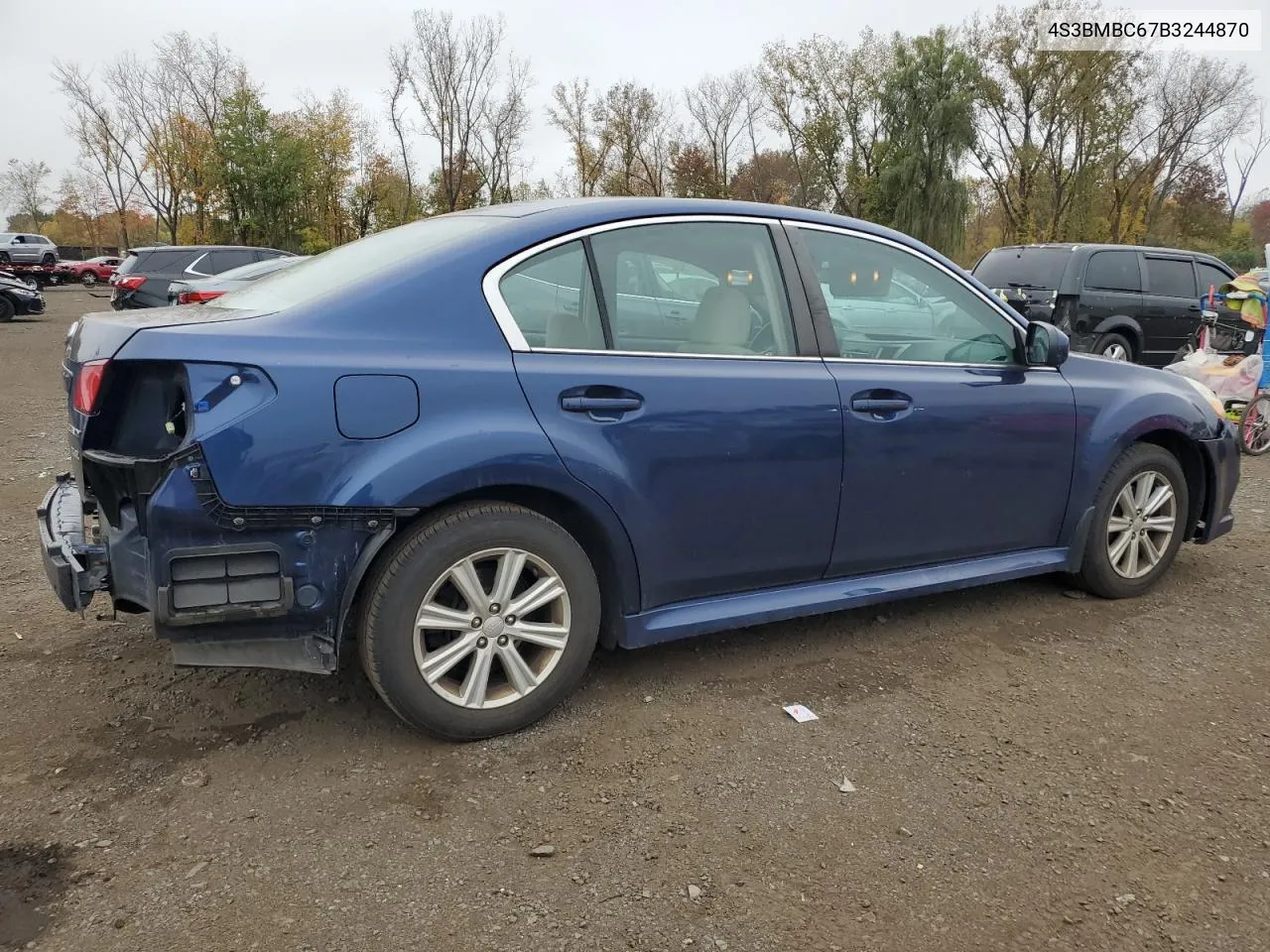 2011 Subaru Legacy 2.5I Premium VIN: 4S3BMBC67B3244870 Lot: 75527874