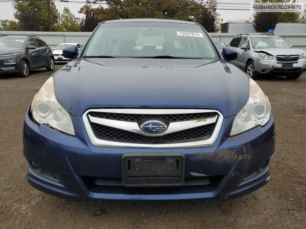 2011 Subaru Legacy 2.5I Premium VIN: 4S3BMBC67B3244870 Lot: 75527874