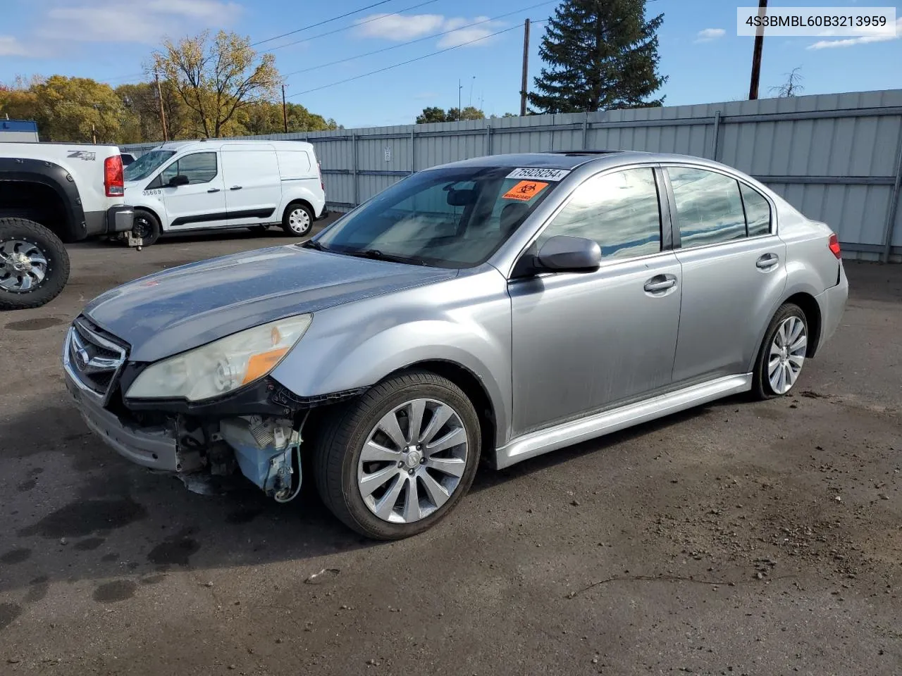 2011 Subaru Legacy 2.5I Limited VIN: 4S3BMBL60B3213959 Lot: 75928254