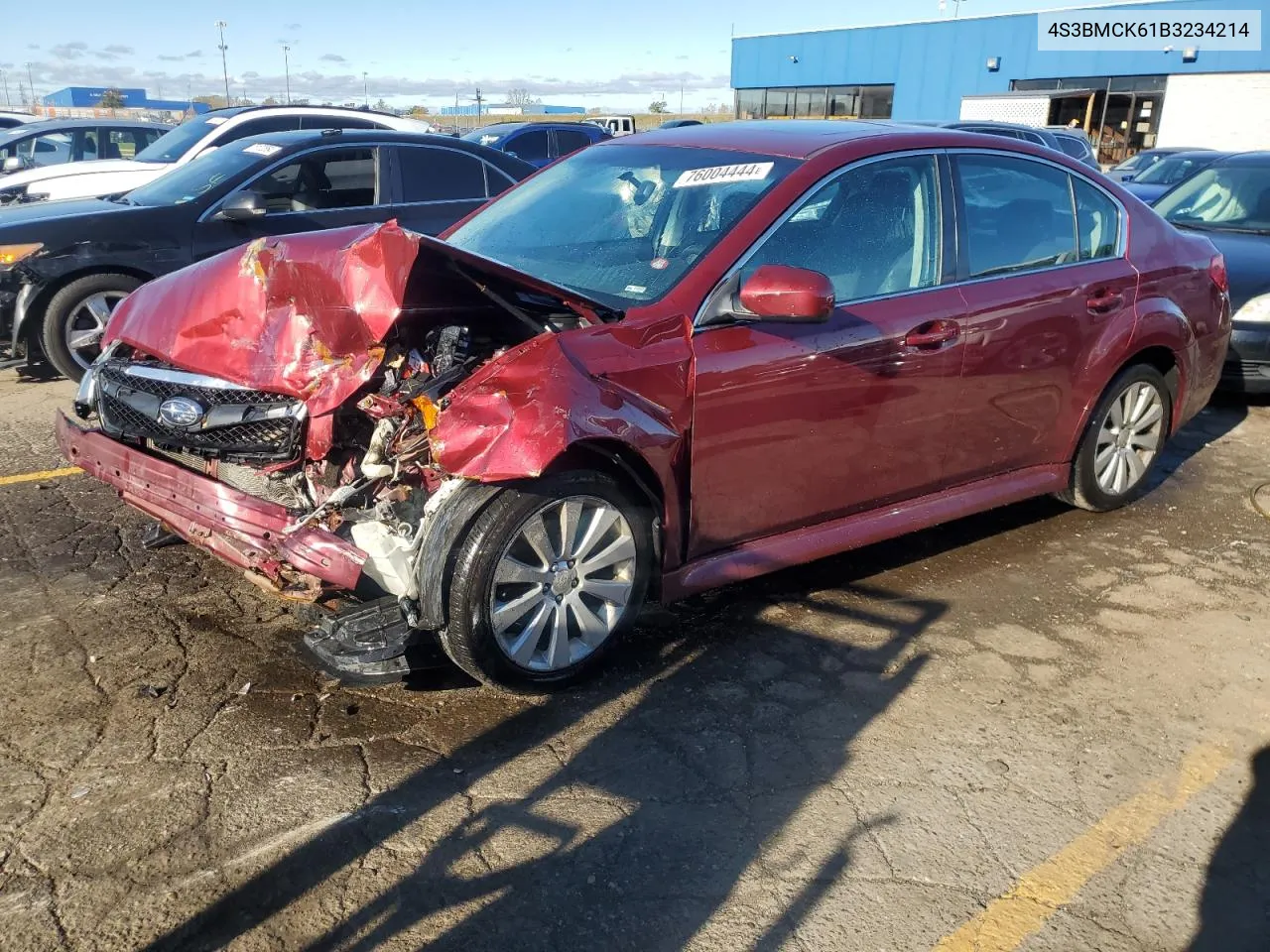 2011 Subaru Legacy 2.5I Limited VIN: 4S3BMCK61B3234214 Lot: 76004444