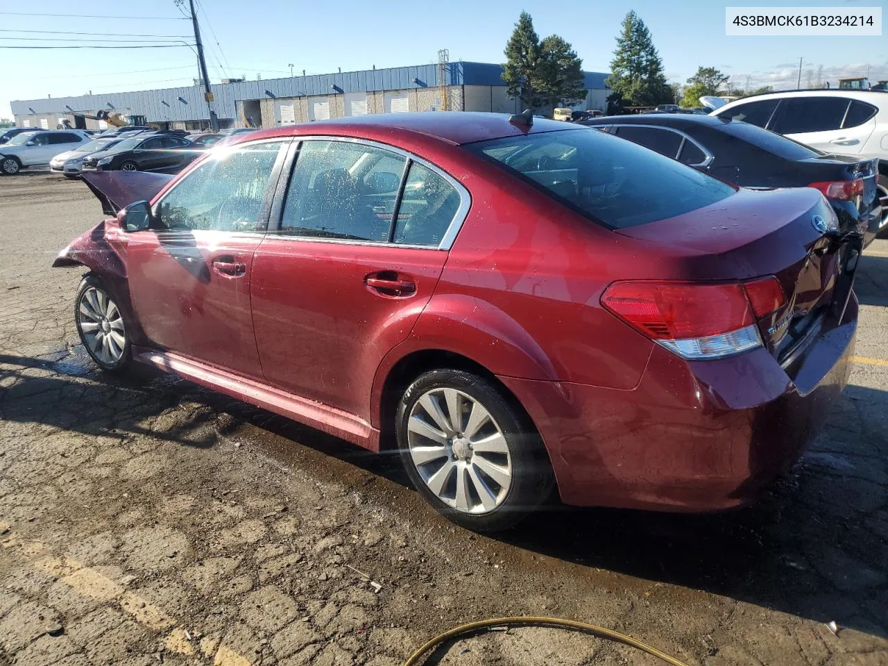 2011 Subaru Legacy 2.5I Limited VIN: 4S3BMCK61B3234214 Lot: 76004444