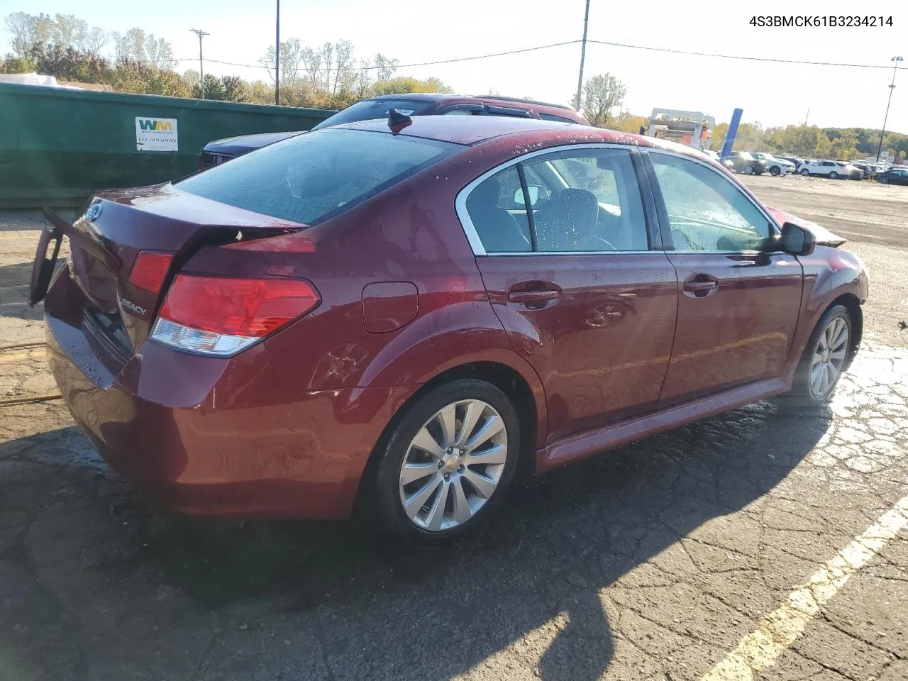 2011 Subaru Legacy 2.5I Limited VIN: 4S3BMCK61B3234214 Lot: 76004444