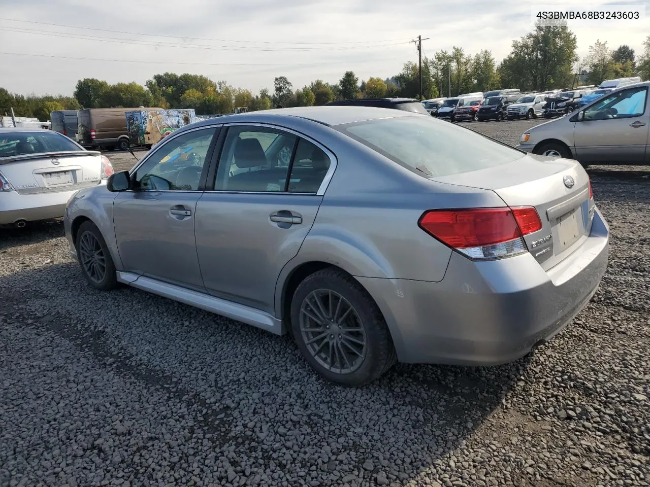 2011 Subaru Legacy 2.5I VIN: 4S3BMBA68B3243603 Lot: 76784794