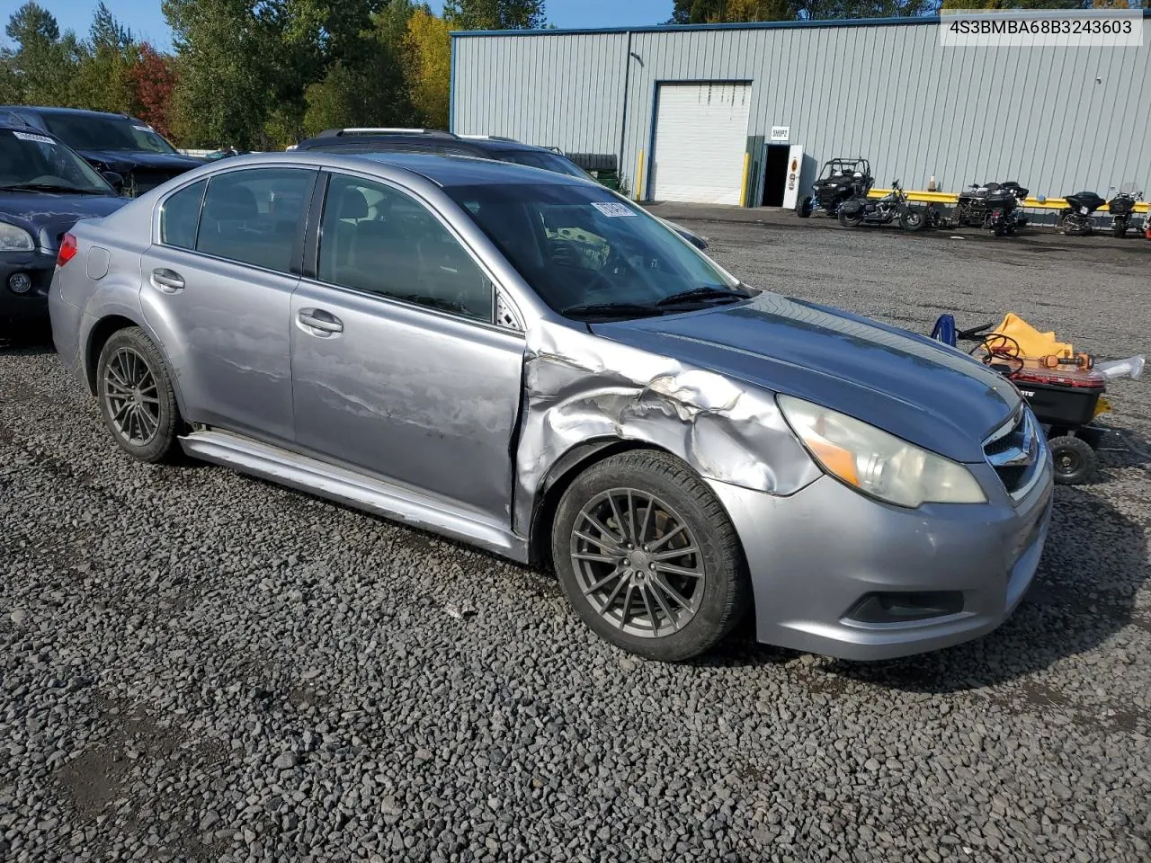 2011 Subaru Legacy 2.5I VIN: 4S3BMBA68B3243603 Lot: 76784794