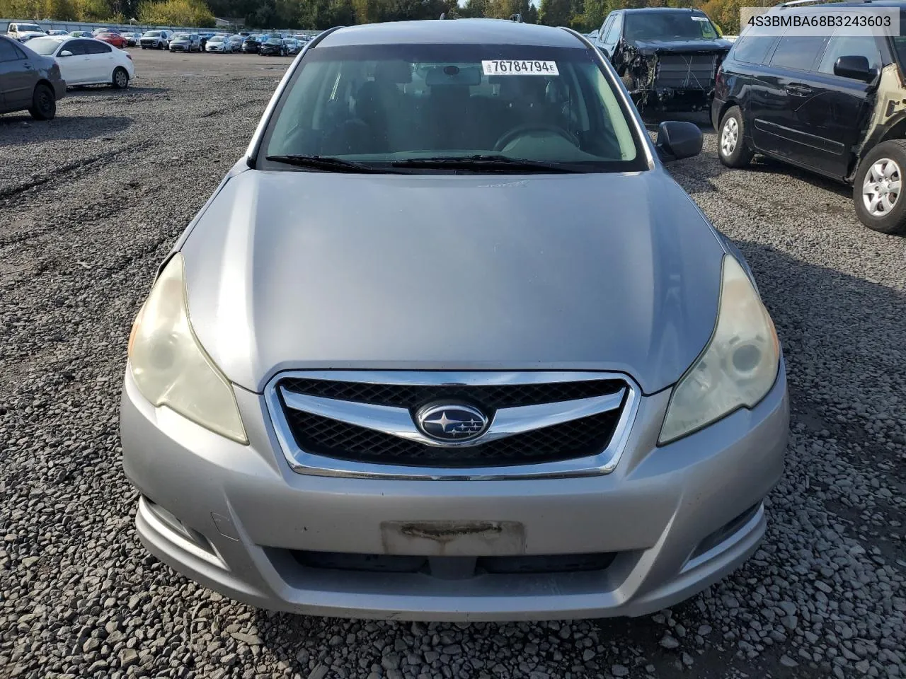 2011 Subaru Legacy 2.5I VIN: 4S3BMBA68B3243603 Lot: 76784794