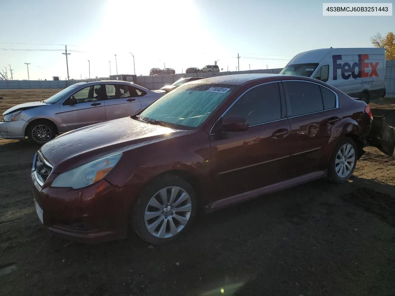 2011 Subaru Legacy 2.5I Limited VIN: 4S3BMCJ60B3251443 Lot: 77034814