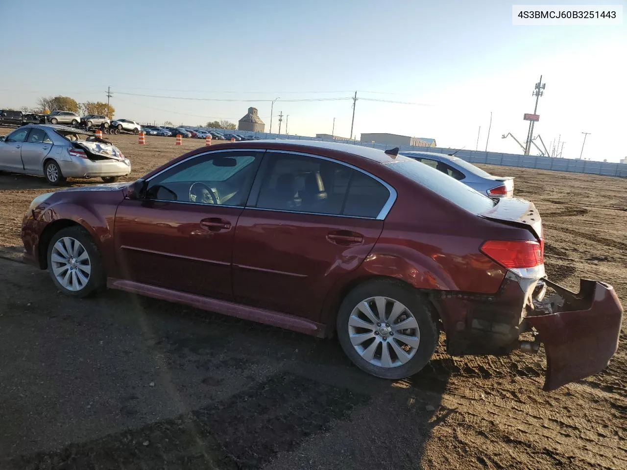 2011 Subaru Legacy 2.5I Limited VIN: 4S3BMCJ60B3251443 Lot: 77034814