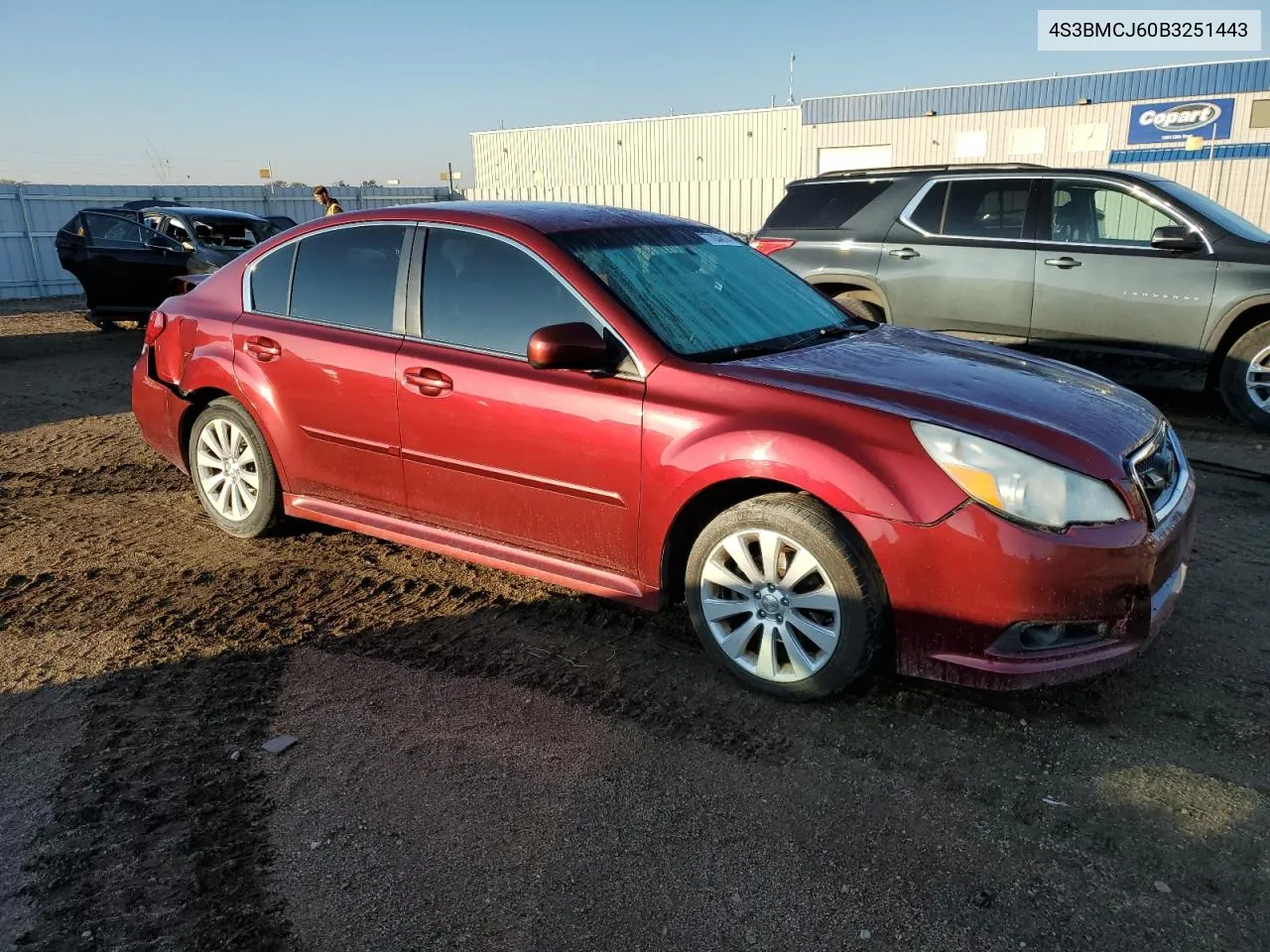 2011 Subaru Legacy 2.5I Limited VIN: 4S3BMCJ60B3251443 Lot: 77034814