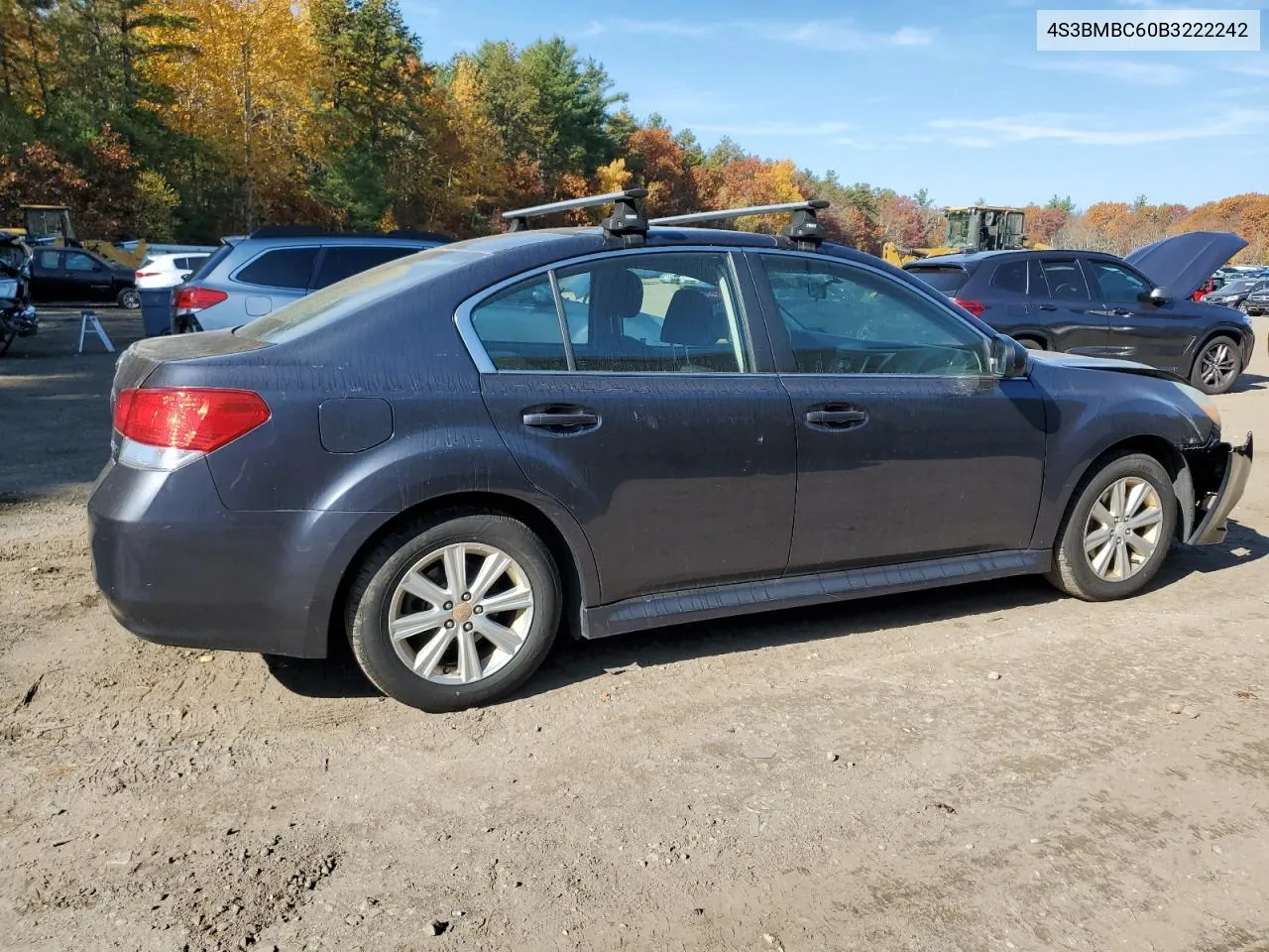 2011 Subaru Legacy 2.5I Premium VIN: 4S3BMBC60B3222242 Lot: 77062524