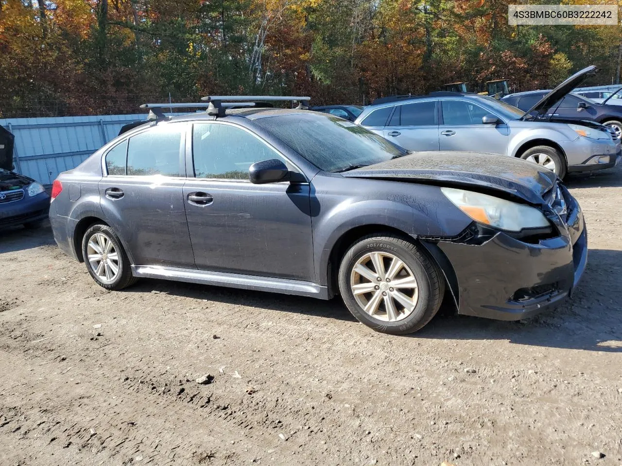 2011 Subaru Legacy 2.5I Premium VIN: 4S3BMBC60B3222242 Lot: 77062524