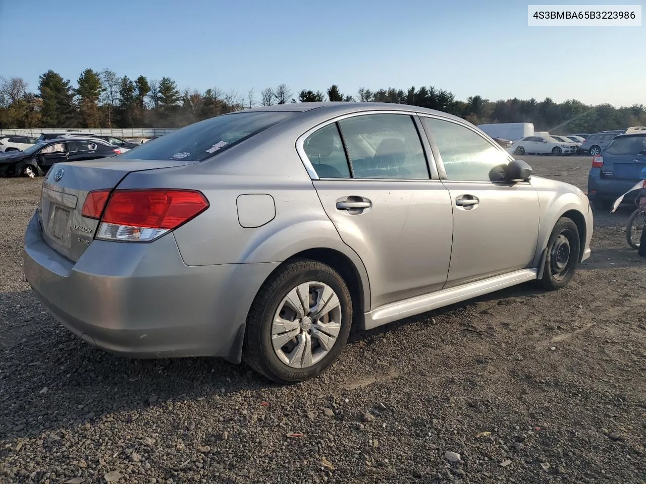 2011 Subaru Legacy 2.5I VIN: 4S3BMBA65B3223986 Lot: 77144584