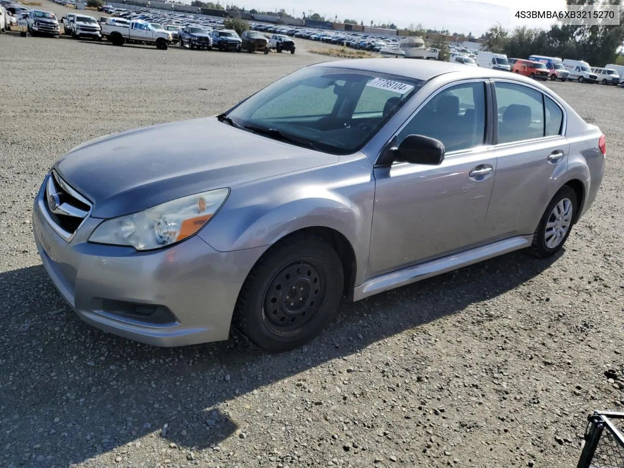 2011 Subaru Legacy 2.5I VIN: 4S3BMBA6XB3215270 Lot: 77789104