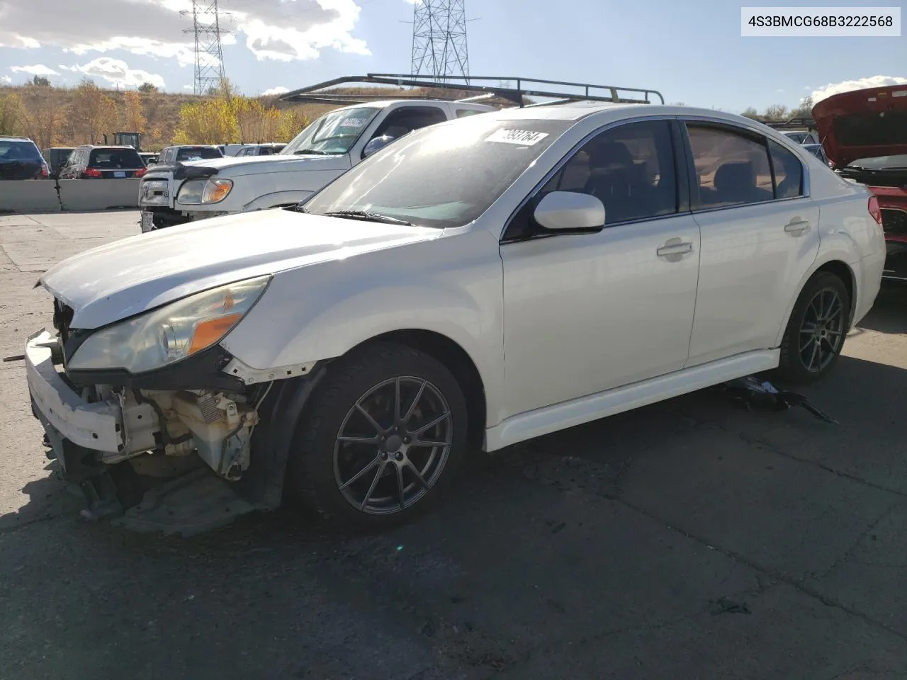 2011 Subaru Legacy 2.5I Premium VIN: 4S3BMCG68B3222568 Lot: 77993764