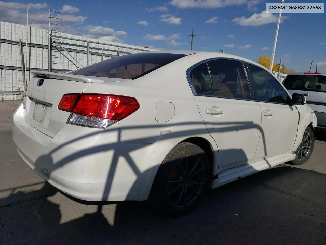 2011 Subaru Legacy 2.5I Premium VIN: 4S3BMCG68B3222568 Lot: 77993764