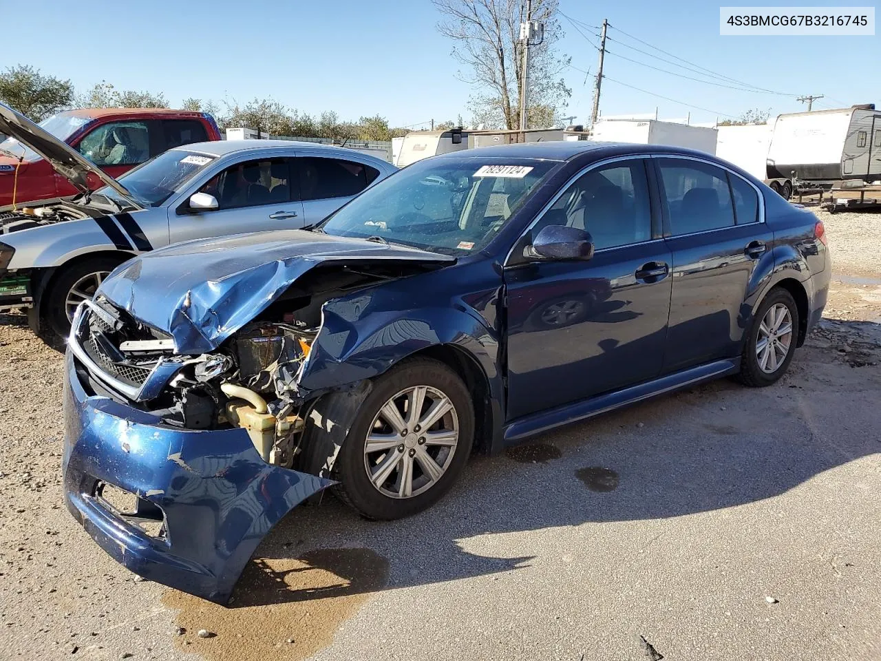 2011 Subaru Legacy 2.5I Premium VIN: 4S3BMCG67B3216745 Lot: 78291124